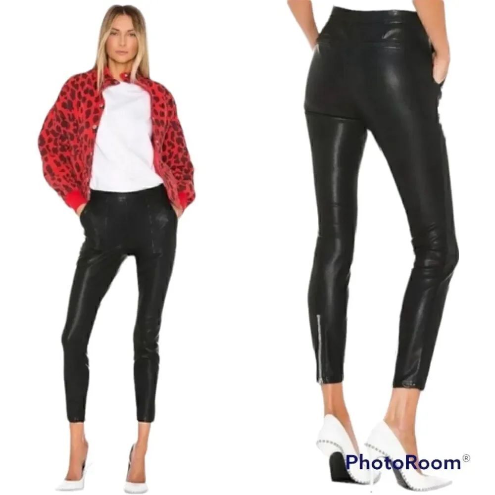 BlancNYC The Bond Faux black leather pants NWOT. 27